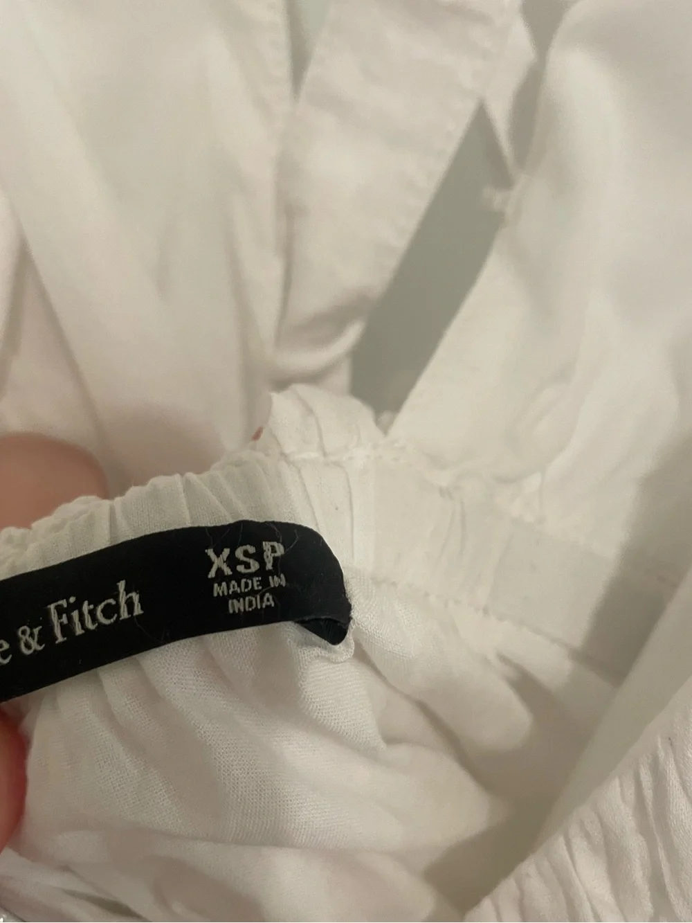 Abercrombie and Fitch Lace Up Tiered White Maxi Dress XSP